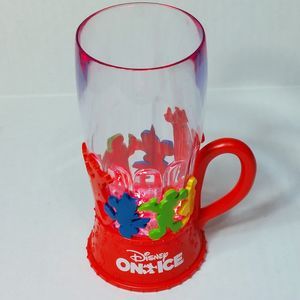 Disney On Ice Light Up Cup Mickey Mouse Goofy Minnie‎ Mouse Donald Duck Glass